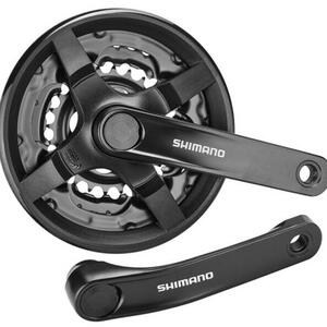 Система Shimano TY301, 170мм, Кв, 48/38/28, с защитой, черн, б/уп																									¶