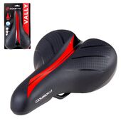 Седло велосипедное детское COMIRON VALLY N942R 245х140 Цвет Чёрный+Красный