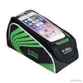 Сумка на раму BICYCLE SOUL TPU чёрно-зелёная