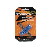Колодки тормозные TRIX, для V-br, 70мм, резьбовые, с шайбами и гайками, комплект -2шт., цвет в асс.