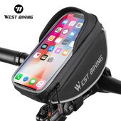 Велосипедная сумка на раму WEST BIKING чёрная круг.
