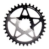 Звезда передняя COMIRON X-STAR 34T NAROW WIDE, DIRECT MOUNT, BCD104, AL6061-T6, Fullblack		