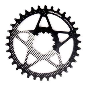 Звезда передняя COMIRON X-STAR 34T NAROW WIDE, DIRECT MOUNT, BCD104, AL6061-T6, Fullblack		