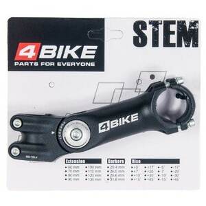 Вынос руля 4Bike L-125мм, +20°, под руль Ø25.4 черный