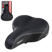 Седло велосипедное комфортное COMIRON AMSTERDAM STARS N619 250x185, Технологии: DW, ED, Эластомер, В