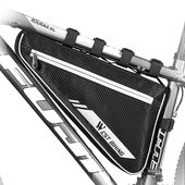 Велосипедная сумка под раму большая West Biking треуг.чёрно-белая 