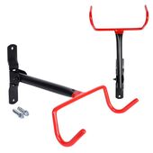 Держатель велосипеда настенный складной, два прорезиненных крюка Держатель велосипеда настенный складной, два прорезиненных крюка