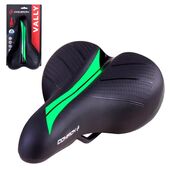 Седло велосипедное детское COMIRON VALLY N942G 245х140 Цвет Чёрный+Зелёный
