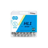 Цепь 1-ск. КМС-HL1-W (Wide) (НL-710) Silver/Silver, 100 звеньев, HALF LINK, для ВМХ и FIXIE, пин 9,5 Цепь 1-ск. КМС-HL1-W (Wide) (НL-710) Silver/Silver, 100 звеньев, HALF LINK, для ВМХ и FIXIE, пин 9,5