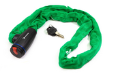Замок-цепь TRIX (Размер:Ø6×1200 мм)в тканевой оплетке+ ключи B2, зеленый
