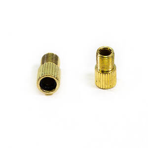Переходник BEE PUMP, с Presta на автомобильный ниппель (FV-AV), сталь, золотистый			