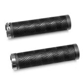 Ручки руля 130мм, XL-G54 черные с черными алюминиевыми замками