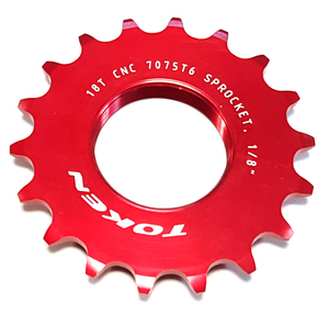 Звезда 18Тx1/8" AL7075 красная, резьба 1,37"х24t для TRACK, FIX, Single Speed.