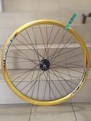 Колесо переднее 700c Weinmann, 36Н, FIX DP-18, золото ,пром.подш.,гайки