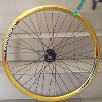 Колесо переднее 700c Weinmann, 36Н, FIX DP-18, золото ,пром.подш.,гайки