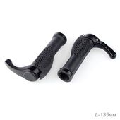 Грипсы 140 мм. эргон. , с ал.рожком черный Грипсы 140 мм. эргон. , с ал.рожком черный