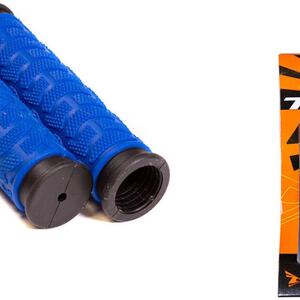 Грипсы резиновые TRIX 125 мм.,2-х комп.,черно-синие