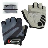 Велосипедные перчатки PARTIZAN с коротким пальцем LE03  M Черные