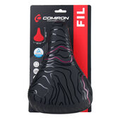 Седло велосипедное детское COMIRON FIL N964G 235x155,черно-розовый
