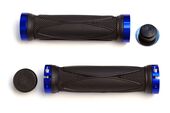 Грипсы MTB HL-G202, 130мм,с 2 грипстопами, под шестигранник,черно\синие Грипсы MTB HL-G202, 130мм,с 2 грипстопами, под шестигранник,черно\синие
