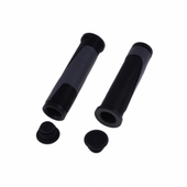 Грипсы TRIX, резиновые, 130мм, 2-х компонентные серо-черные