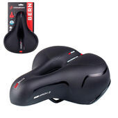 Седло велосипедное комфортное COMIRON BERN N669A 255x210, Технологии: ED, Эластомер, Верх: PU с прес