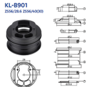 Рулевая колонка KENLI KL-B901, полуинтегрированная, 1.1/8"х39.8 промподшипники 52?х45°х45°