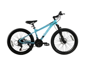 24" Велосипед REBEL RISE 405, рама алюминий 15, 21ск, MD, голубой
