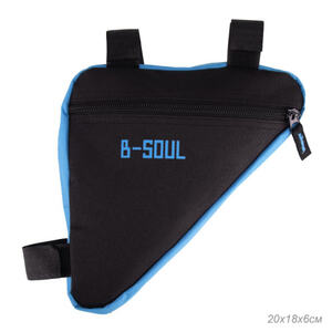 Сумка  подрамная BICYCLE SOUL, с боковой молнией, крепление velcro, чёрно-синяя, 20х18,5 689036  