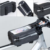 Сумка велосипедная на раму BICYCLE SOUL, с отделением для смартфона 6.0", основной отсек на молнии, 