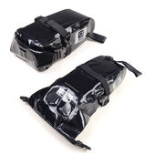 Сумка велосипедная подседельная BICYCLE SOUL, чёрная,  водонепроницаемая, полиэстр+TPU, застёжки фас