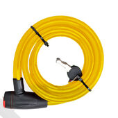 Замок противоугонный TRIX Safari детский, трос стальной, с ключами 12×800мм, желтый	