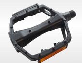 Педаль алюминиевая "МТВ", черная, резьба 9/16", с шариковым подшипником, с катафотами	